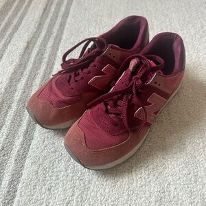 New Balance Burgundy Athletic Shoes